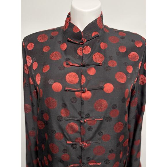 Men’s Vintage Silk Chinese Tang Medium Reversible Shirt Coat Suit Jackets Glam - Picture 3 of 10